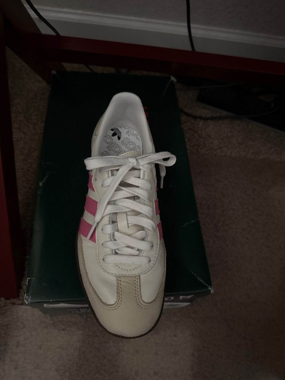 Adidas Women’s Samba Lucid Pink and White Sneakers Size W8 - Picture 6 of 7